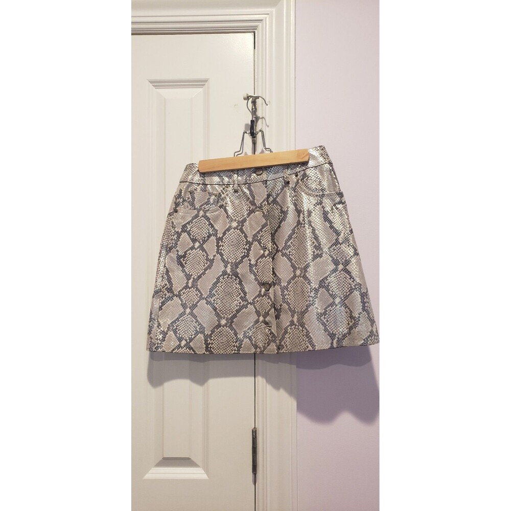 GOLDEN GOOSE Embossed Leather Mini Skirt Size s/4/IT40